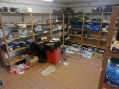 Contents Of Kitchen Storage Area Including Racking