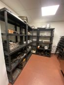 Plastic Storage Shelves x4