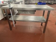 Stainless Steel Preparation Unit With Drawer