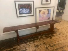 Wooden Bench With Ridges