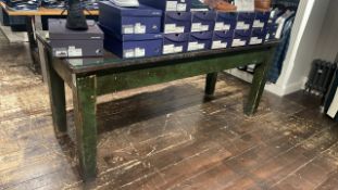 Green Table With Glass Top