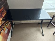 Black Glass Table x2
