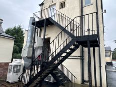 Black Metal Fire Escape Stair Case