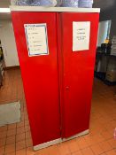 Red Metal Lockable Cabinet