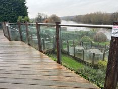 Run of Glass & Wood Barriers