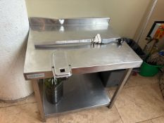 Low Level Stainless Steel Table with Can Opener