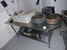 Stainless Steel Table With Shelf Contents Included