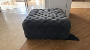 Grey Fabric Pouffe