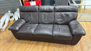 Brown Leather Sofa
