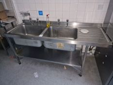 Double Stainless Steel Sink Table