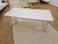 Wooden Slatted Table - Foldable Legs