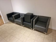Leather chairs x 4