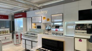 Contents of Sisley Concession Area Includes Display Units, Glass Display Shelves & More