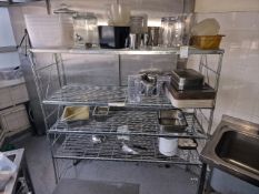 Kitchen Metal Shelving - Contents Included