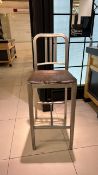 Silver Metal Stool x2