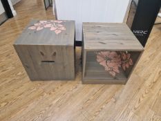 Wooden Display Boxes x 2