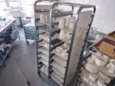 Double Food Tray Trolly