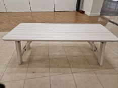 Wooden Slatted Table - Foldable Legs