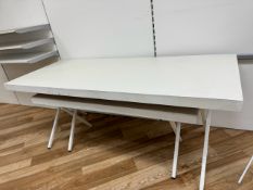 White Wood Tables - Set of 2