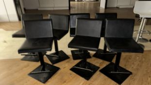 MAC Black Faux Leather Beauty Stools x 7