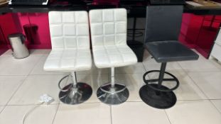 Leather Beauty Stools x 3