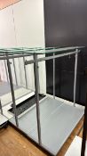 Glass Top Metal Retail Hanging Rails x5