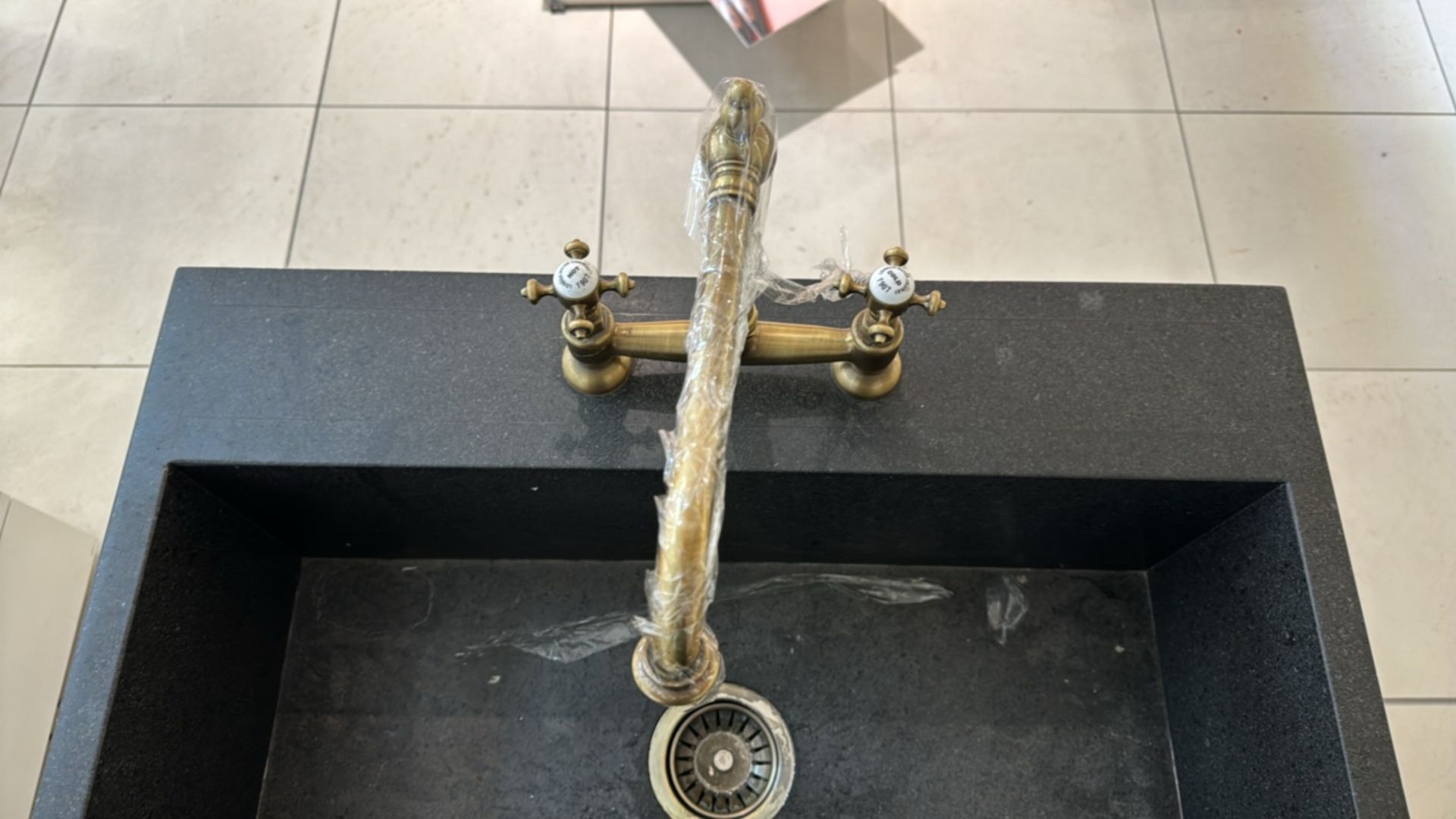 Grey Wood & Marble Sink Unit - Image 7 of 7