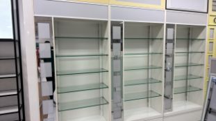 Glass Recess Wall Display x3