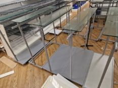 Glass Top Metal Clothes Rail x5