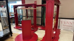 Ted Baker Red Wood Display Units x4