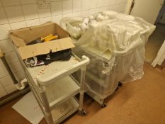 Plastic Serving Trolleys x3