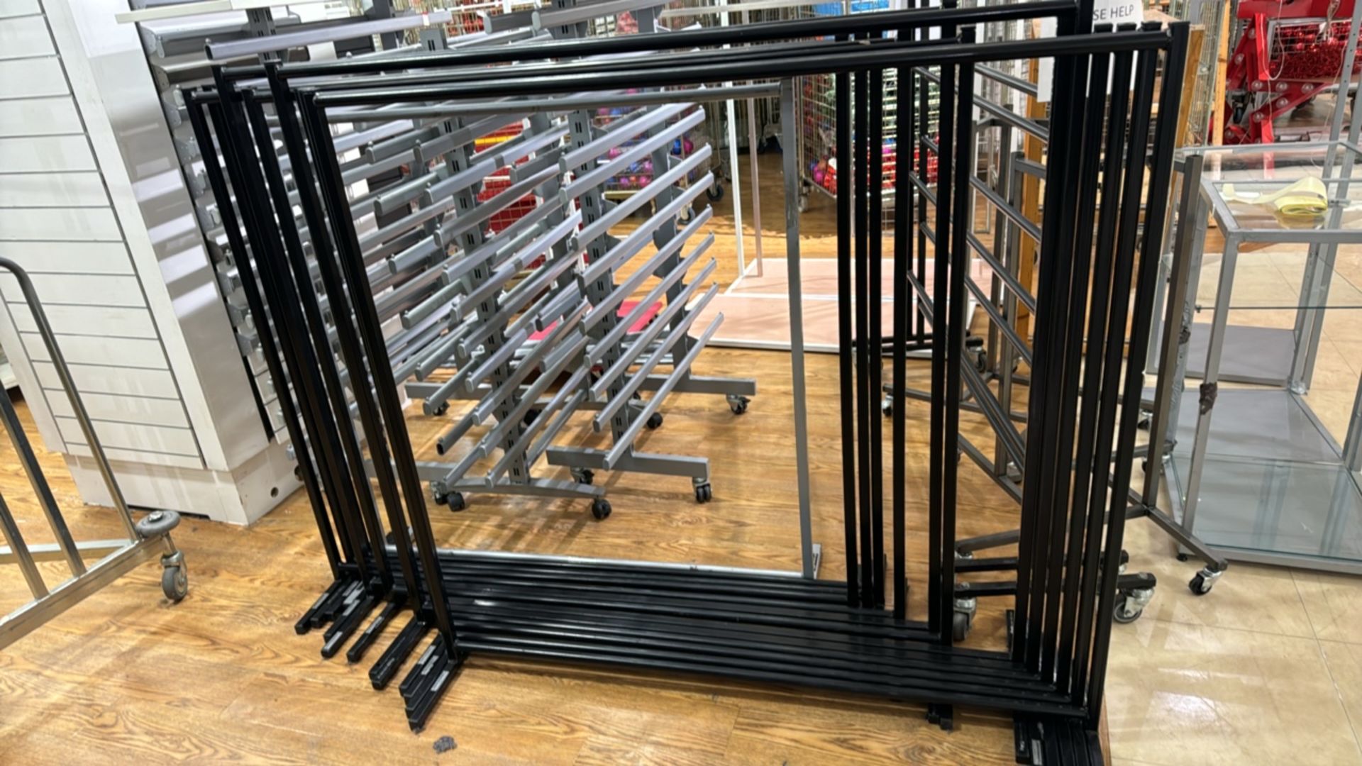 Black Metal Hanging Rail x12