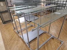 Glass Top Metal Clothes Rail x5