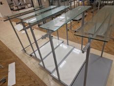 Glass Top Metal Clothes Rail x5