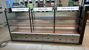 Wood Display Unit With LED Screen