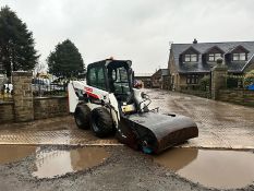 2019 BOBCAT S550 WHEELED SKIDSTEER LOADER WITH 54” BOBCAT SWEEPER BUCKET
