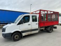 2013, VOLKSWAGEN Crafter CR50 Startline TDI, HGV Caged Tipper Van (Ex-Council Owned & Maintained)