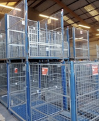 Metal cage blue & silver Qty 70