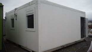 20x20 2 bay steel modular office/workshop