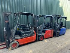 Trade lot of 3 x 3E 16 LINDE, Forklift Trucks