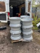 12 x unused Alloys 11.75x22.50 to suit Commercial Trucks