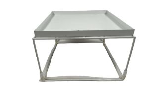White Metal Display Tray With Box Frame