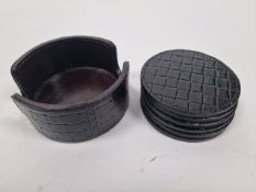 Brown Leather Coasters