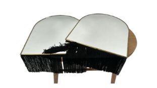 Amara Desing Arch Wall Mirror With Frilled Bottom