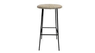 Amara Black Stool With Wool String Top