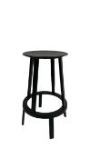 Black Metal Spinning Stool