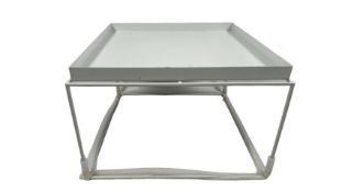 White Metal Display Tray With Box Frame