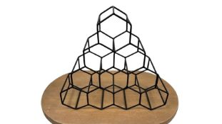 Hexagon Metal Frame Bottle Holder