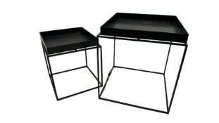 Black Square Frame Display Table Set Of 2