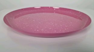 Pink Metal Decorative Plate